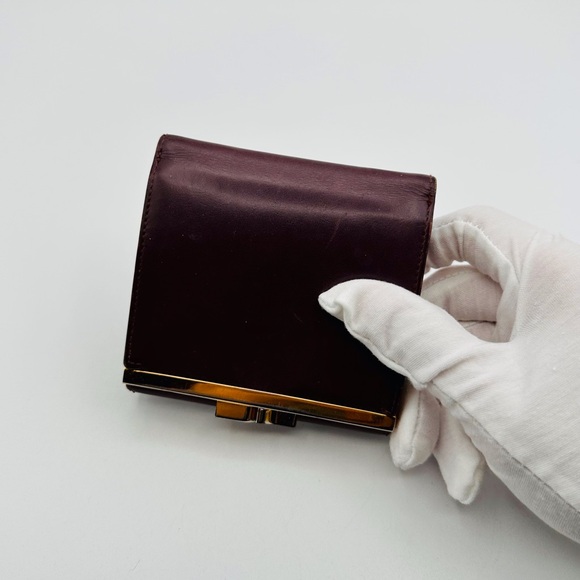 Cartier Burgundy Leather Wallet with Gold Accents - Picture 3 of 11